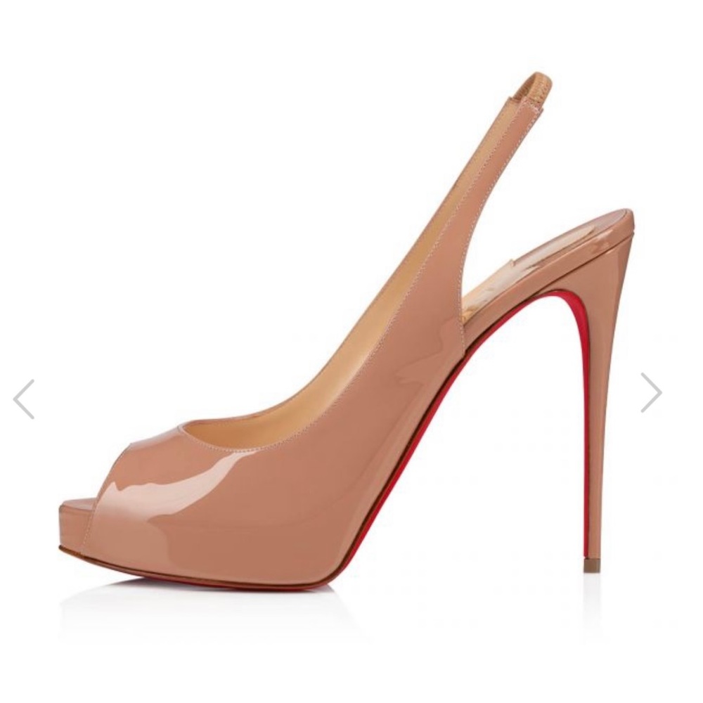 Christian Louboutin Nude Lady Nude Peep Sling